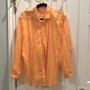 M Loft Orange blouse ribbed